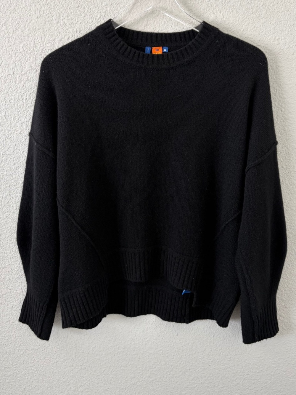 Naked Cashmere NoName 100% Cashmere Sweater XS Black Crew Neck Relaxed Cozy Soft